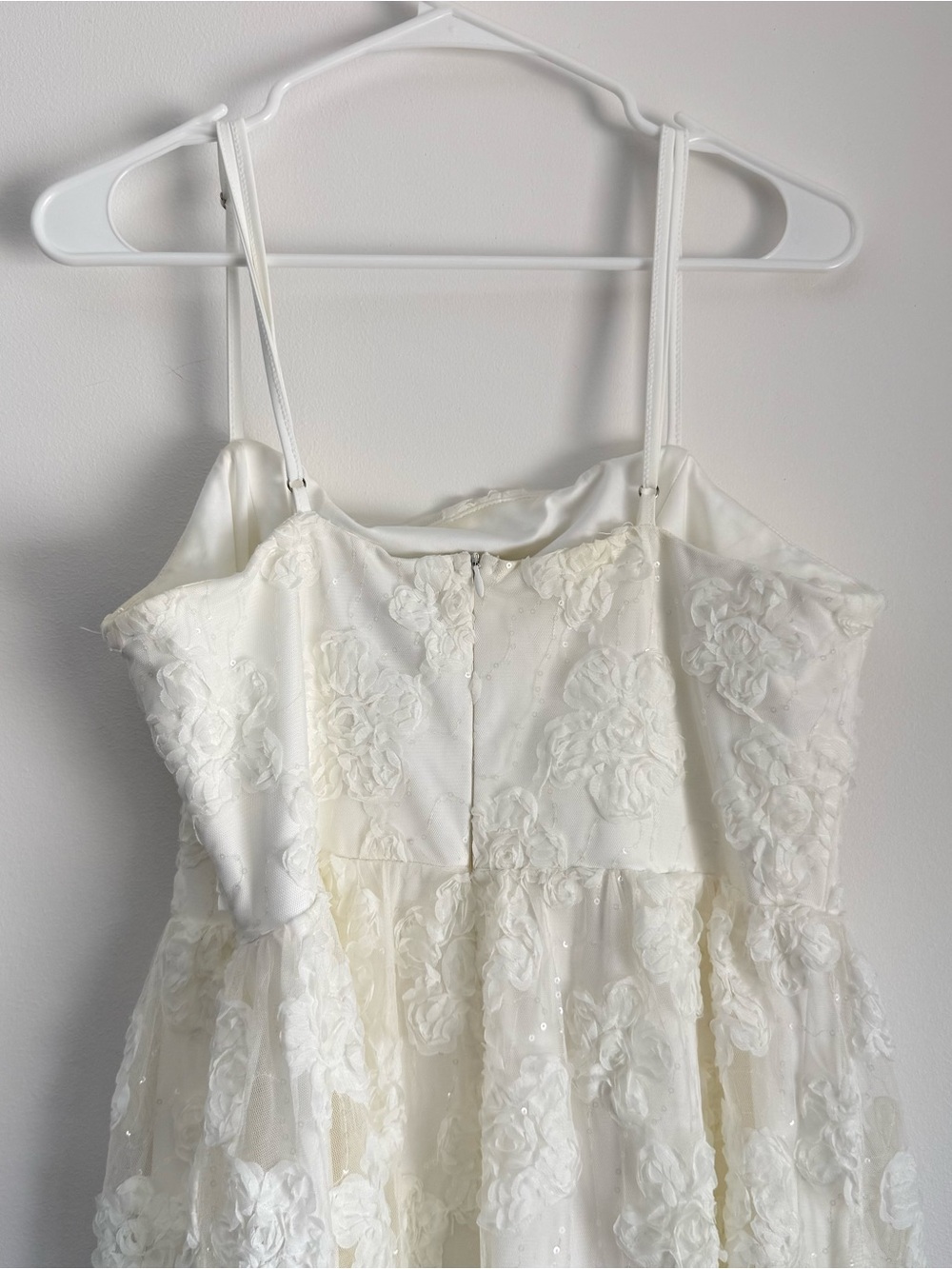 NWT Lulus Delightful Charisma White Embroidered Sequin Mesh Midi Dress Size XL - Picture 8 of 9